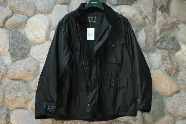 Barbour Sapper Wax Jacket Coat Black MWX0020BK91 New Extra Large XL