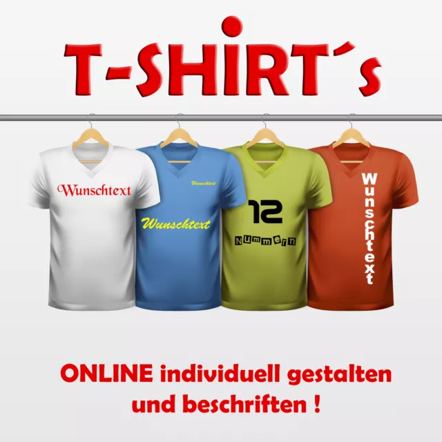 T-SHIRTS online selbst GESTALTEN und bedrucken lassen - MIT VORSCHAU !!! T42