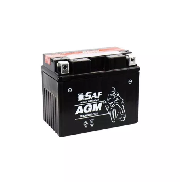 BATTERIA MOTO SAF CT12A-BS 10Ah 175A (SX) AGM SENZA MANUTENZIONE= YUASA YT12A-BS