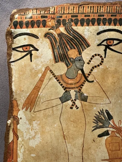 Osiris Égypte Louxor Gravure Antique Sur Plâtre? Bois? Carreau De Faïence? 2