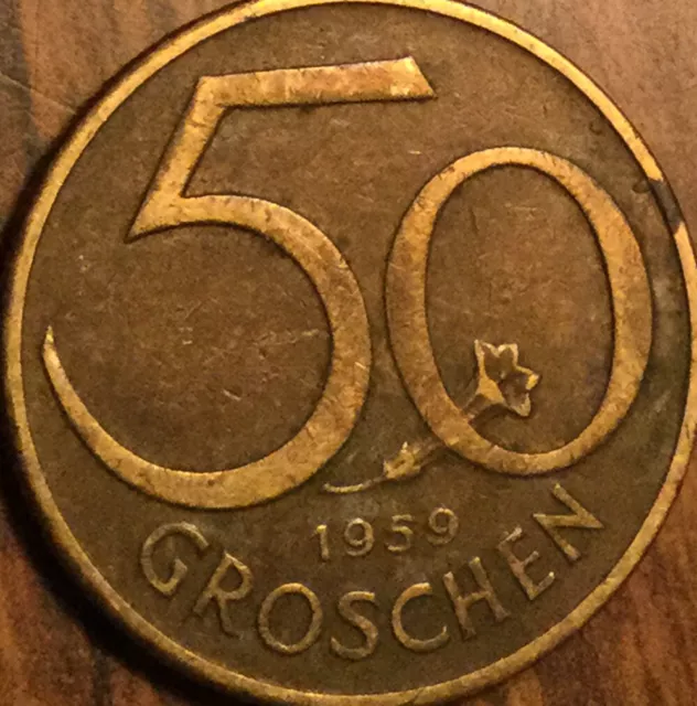 1959 Austria 50 Groschen Coin