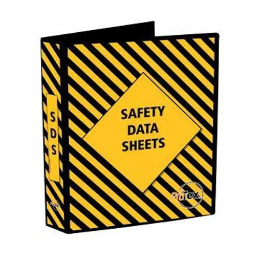 USS Safety Data Sheet Binder Black/Yellow 4 Ring Binder A4
