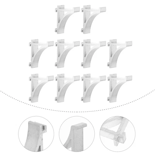 10 pz pulsanti di supporto morsetti in alluminio per scaffali radiatore