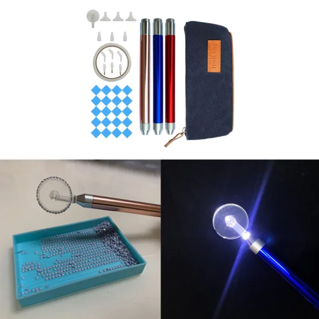 5D Diamant Malerei Punkt Bohrer Stift Beleuchtung Handwerk Werkzeuge Kit für