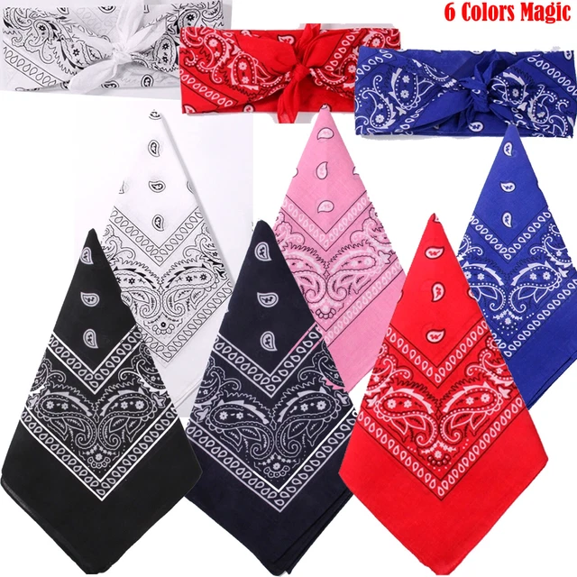 6/12pcs Bandanas Multi-Purpose Party Outdoor Paisley Cotton Printed Bandana 22''