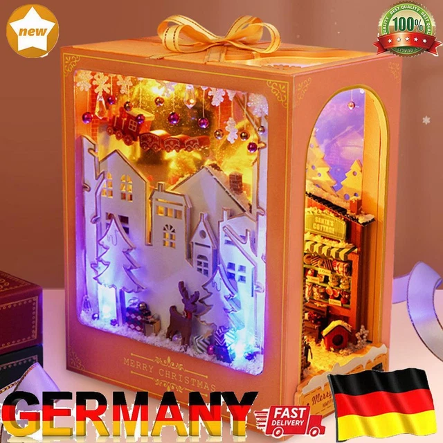 DIY BOOK NOOK Shelf Insert Kit 3D Light Up Bookshelf Insert Decor