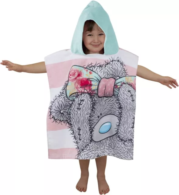 Girls Toddlers TATTY TED Kids Character Hooded Poncho Bath Beach Swimming Towel