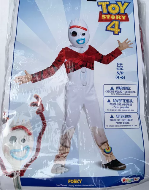 Disney Toy Story 4 Forky Costume Kid Mask Gloves Wrap Spork Bonnie Pixar  Toddler