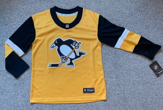 Pittsburgh Penguins  Fanatics Youth  L/XL Jersey GOLD New with tags NHL