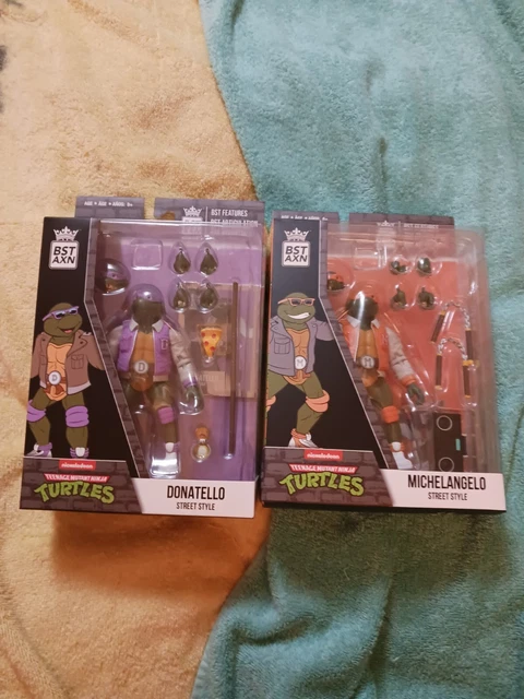 TMNT Michelangelo & Donatello Street Style  BST AXN Variants 1 In 4 lot of 2
