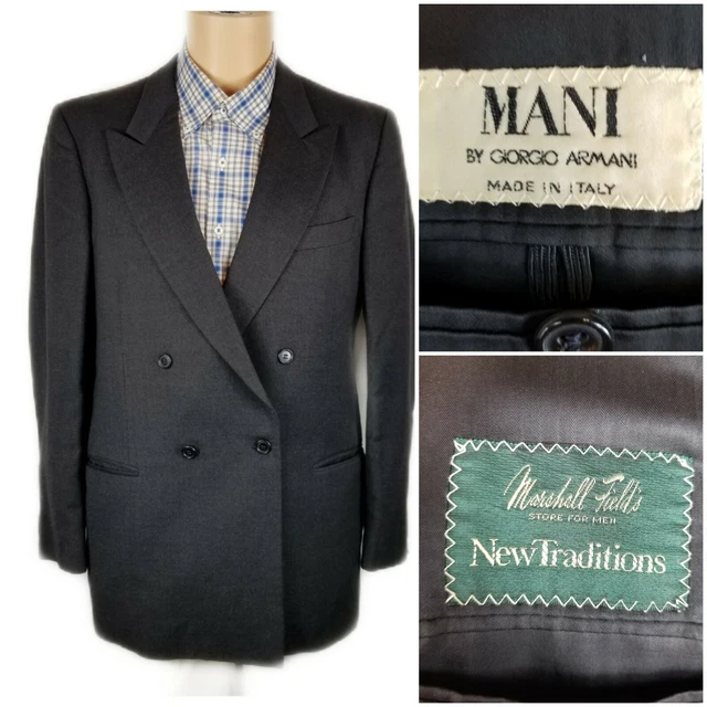 Giorgio Armani Men Blazer Sz 44 Marshall Field New Traditions Wool  Italy