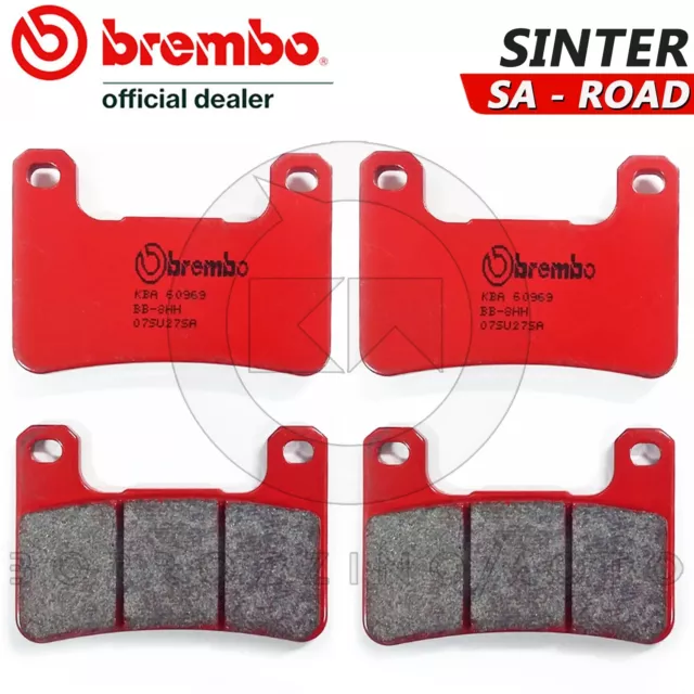 4 PASTIGLIE FRENO ANTERIORI BREMBO ROSSE SINTER per SUZUKI GSX-R 1000 K7 2008