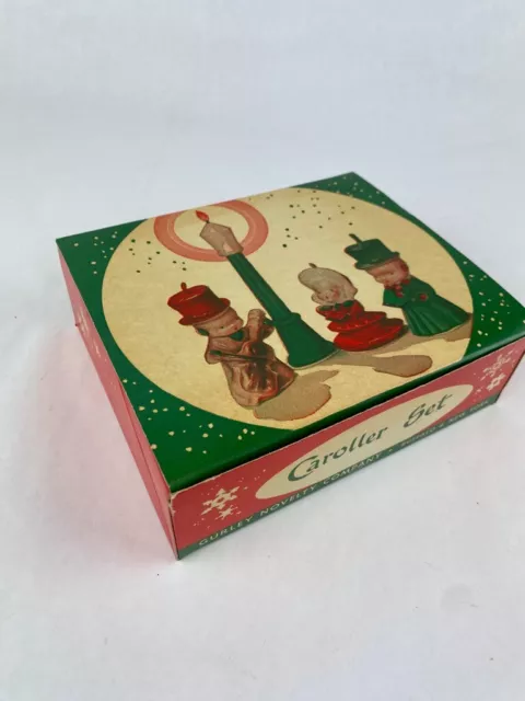 Vintage Gurley Caroller Set Candles in Original Box with Intact Dividers