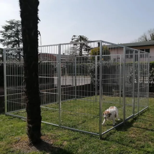 Box per Cani in Rete Perimetrale con Zincatura Elettrolitica da 300x300xh180 Cm