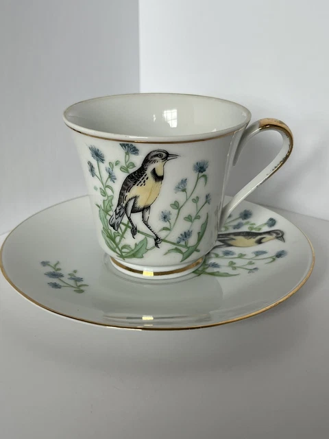 Inarco Japan Tea Cup & Saucer E-4781 Beautiful Bird Vintage bird lovers sweet