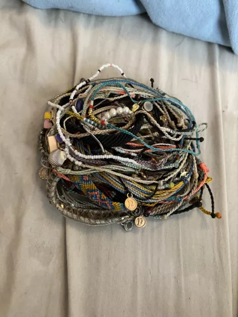 Pura Vida Bracelet Lot 37 Bracelets Mixed Lot Multi String Friendship Charm NWOT