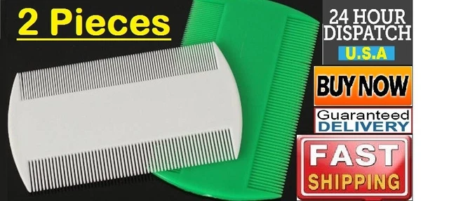 USA Durable Double Sided Nit Combs For Head Lice Detection Comb Pet Dog Flea