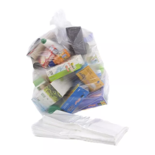 Bin Liners Bags Refuse Sacks Clear Black & Red for Home & Kitchen Wastage