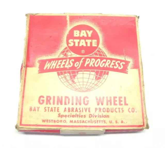 New In Original Box Bay State Wheels Of Progress Grinding Wheel 7"X3/4"X1" New