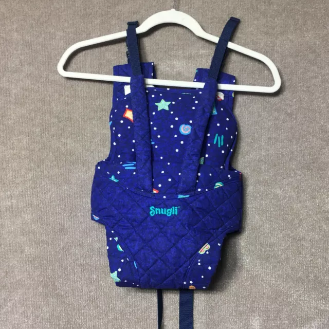 Paquete frontal Evenflo doble confort para portabebés SNUGLI solo tela estrellas azules