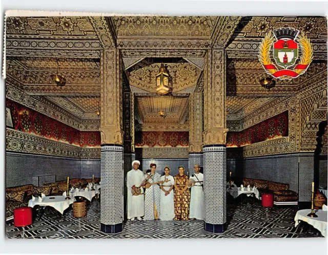 Postcard Armoiries de la Ville et Restaurant Ksar El Hamra, Marrakech, Morocco