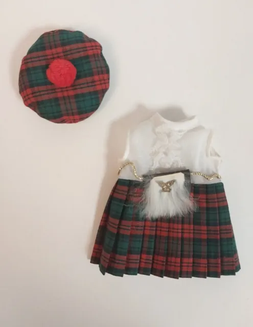 Madame Alexander Doll Dress Outfit Red Plaid International Vintage Hat Scotland