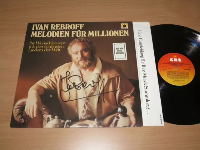 Ivan Rebroff Signé LP - Melodien Pour Millions / Original Autographié Press