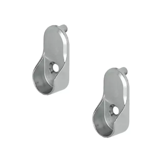 Piton sur platine pour tube de penderie rond-laiton poli MOD