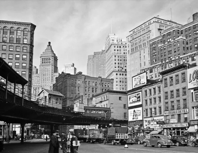 1941 Lower Manhattan New York City NY Vintage Old Photo 8.5" x 11" Reprint