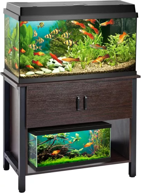 Fish Tank Stand Metal Aquarium Stand for 40 Gallon Long with Accessories Storage