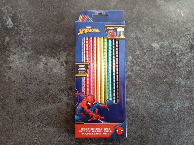 Marvel Spiderman - Buntstifte mit Radiergummi und Spitzer