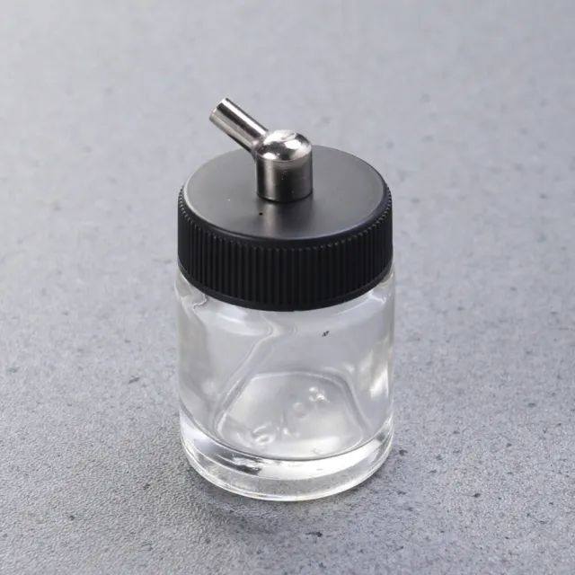 Botellas de aerógrafo tapas botellas de vidrio transparente aerógrafo botellas de aerógrafo 22cc botellas de aerógrafo