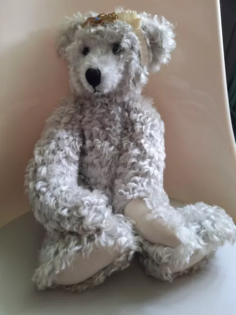 SANDY'S BEARLY BRUINS - "Maisy" -Blue German Mohair Teddy Bear 17"