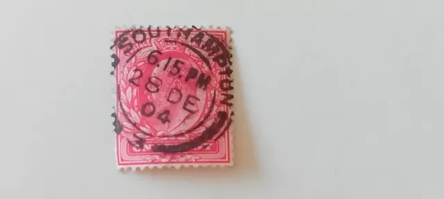 GB KEV11 1d Red - Southampton Hampshire Postmark