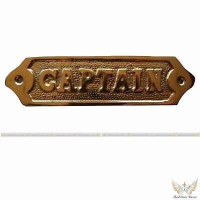 Brass Door Sign "Captain" Brass Engrave Wall Plaque Boat Sign Lot Of 100