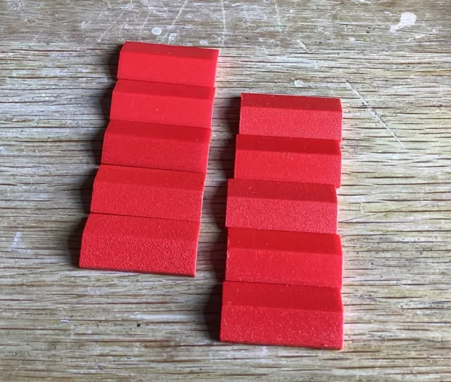 10 pendenze tetto castello rosso Lego 2 x 4 doppie 33° lotto 3299