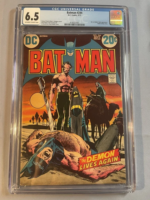Batman #244 CGC 6.5 - Ra's Al Ghul Neal Adams Cover! Talia DC Comic 1972