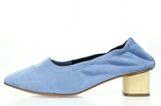 Robert Clergerie Womens 'Pixie' Ocean Suede Scrunch Pumps Sz 35 - 232761