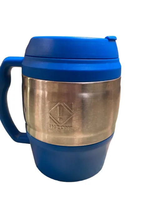 Bubba Keg 52 oz Insulated  Blue Trim Silver Travel Mug