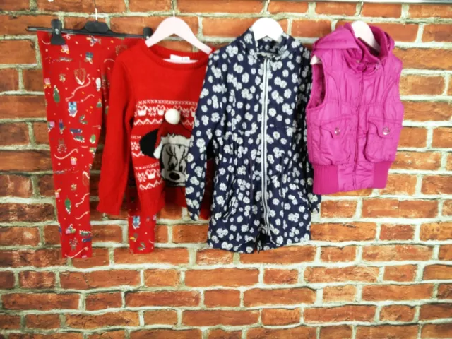 Girls Bundle Age 7-8 Years Disney Next Gilet Leggings Sweater Mac Mickey 128Cm