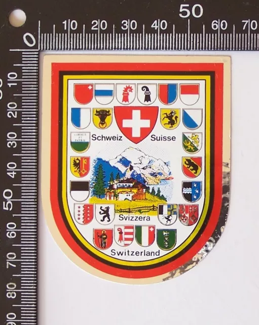 Old Switzerland Flags Coat Of Arms Travel Souvenir Car Truck Van Luggage Sticker