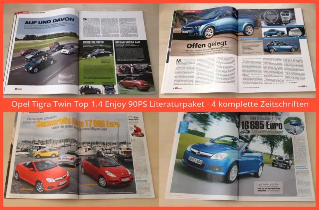 Opel Tigra Twin Top 1.4 Enjoy 90PS Literaturpaket - 4 komplette Zeitschriften