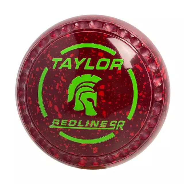 Taylor SR Lawn Bowls Size 3 Heavy Gripped Maroon/Red - HAC5330A