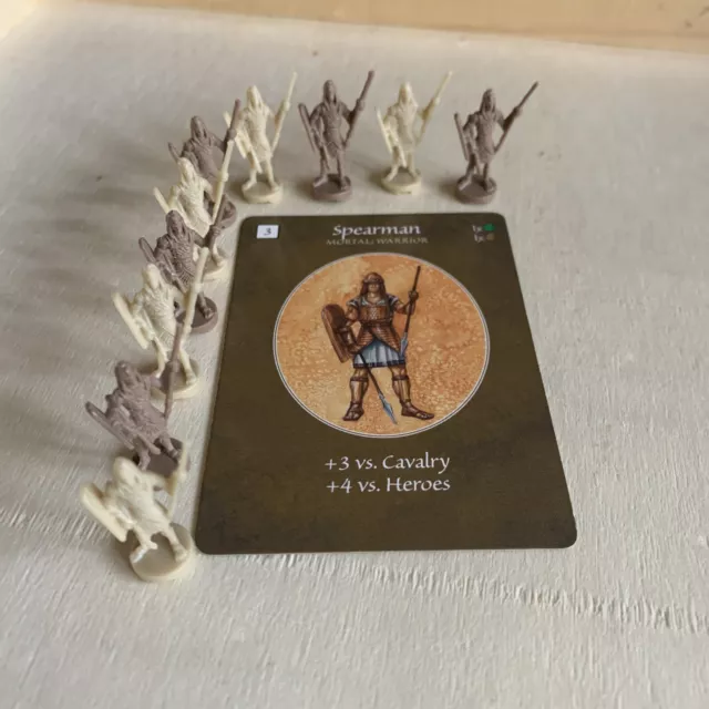 SPEARMAN 10 Tokens and Battle Card for AGE OF MYTHOLOGY Game EGYPTIAN Parts
