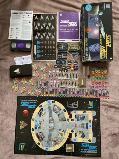 Star Trek The Next Generation Interactive Video Board Game MBGames -Complete