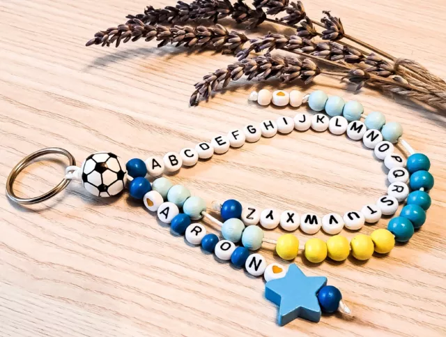 Rechenkette ABC-kette für Einschulung Geschenk Name personalisiert für Jungs 2