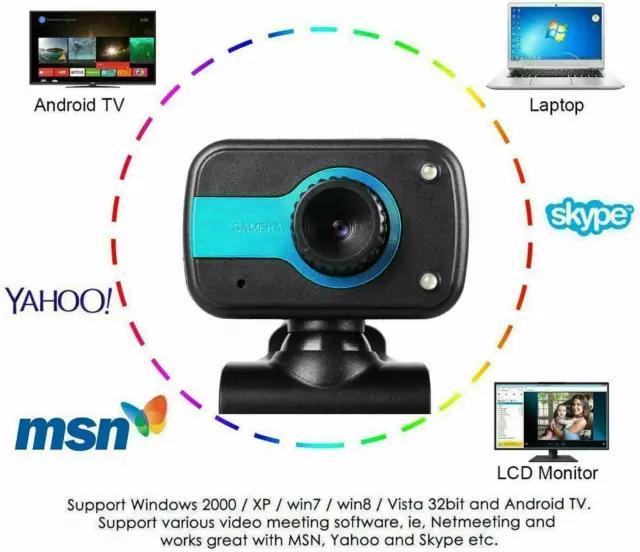 HD Webcam Computer Web USB Camera For Laptop Desktop PC Video Cam W/ Microph_>'