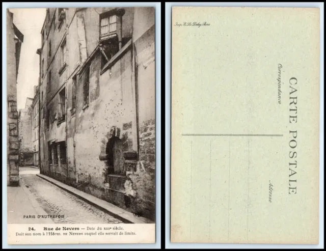 FRANCE Postcard - Paris, Rue de Nevers J37