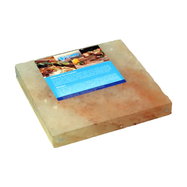 XXL BBQ Grill Salzstein Salzplatte aus Himalayasalz | 20 x 20 x 2,5 cm | 2.2 kg 3
