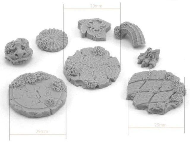WWG Fantasy Forest Resin Bases – 20-28mm Scale Miniatures – Made In UK